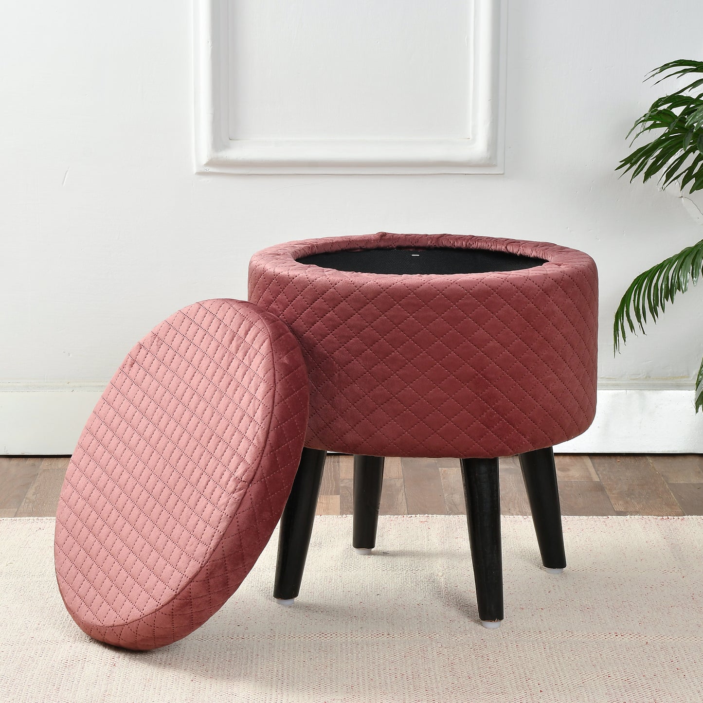 Homeaccex Storage Pouffe Stool, Ottoman With Storage, 17inch Height