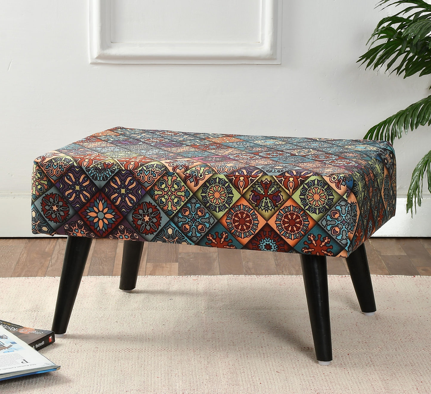 Homeaccex Ottoman Bench Pouffe Puffy Stool, 14Inch Height
