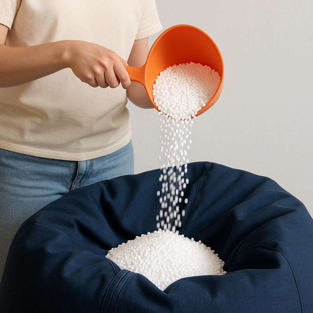 Homeaccex Velvet Filled Bean Bag Sofa Chair With Beans