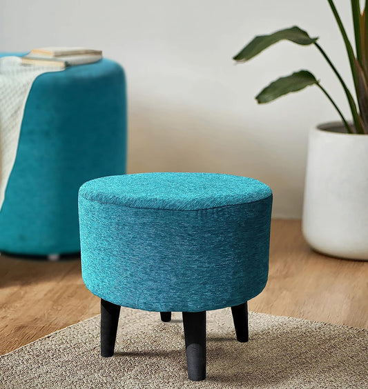 Homeaccex Solid Plain Ottoman Pouffe Stool, 16Inch Height
