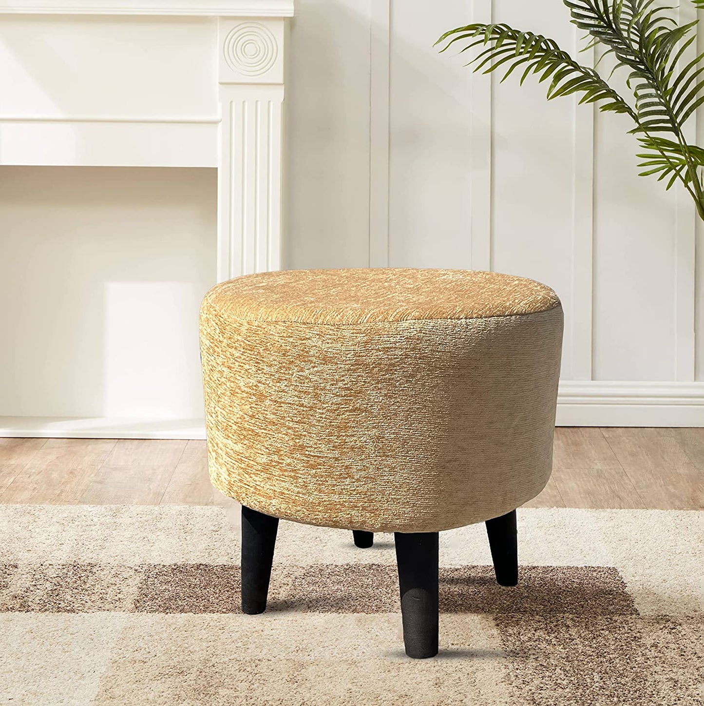 Homeaccex Solid Plain Ottoman Pouffe Stool, 16Inch Height