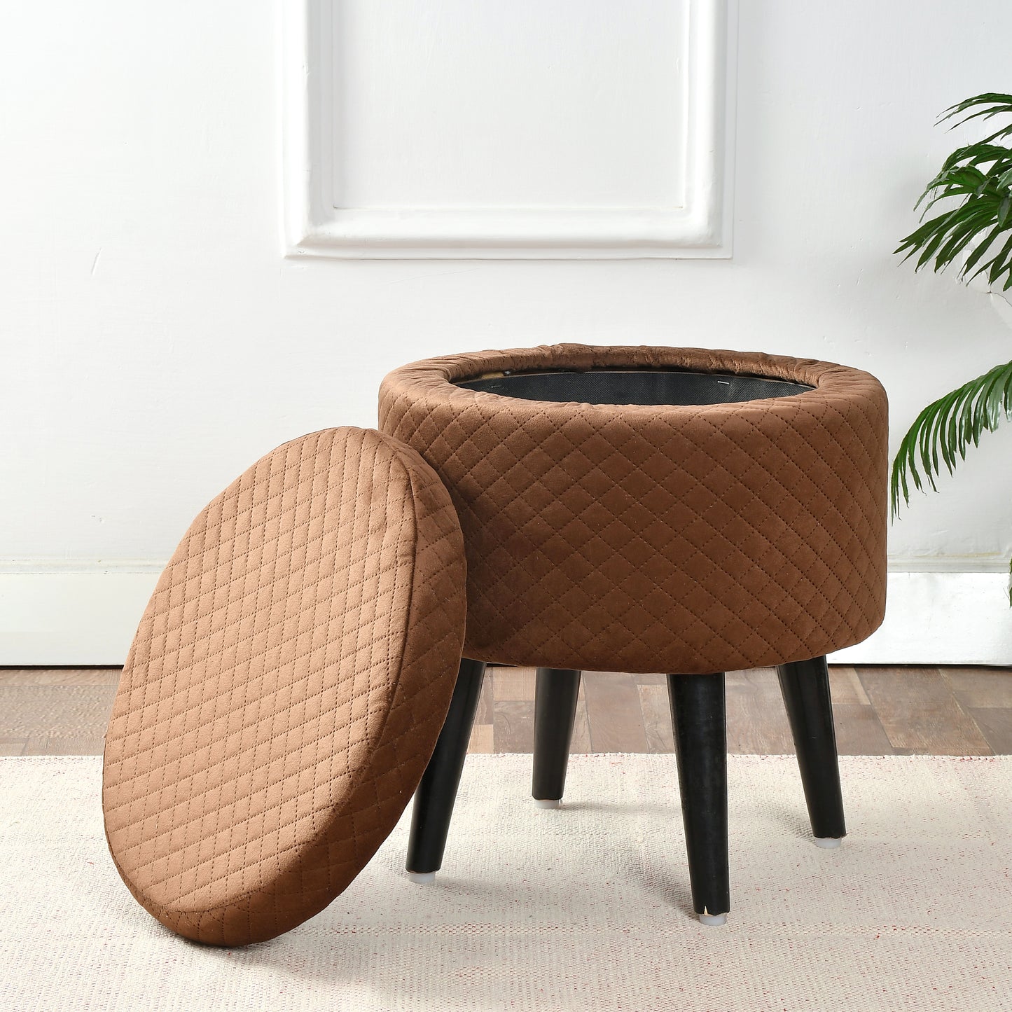 Homeaccex Storage Pouffe Stool, Ottoman With Storage, 17inch Height