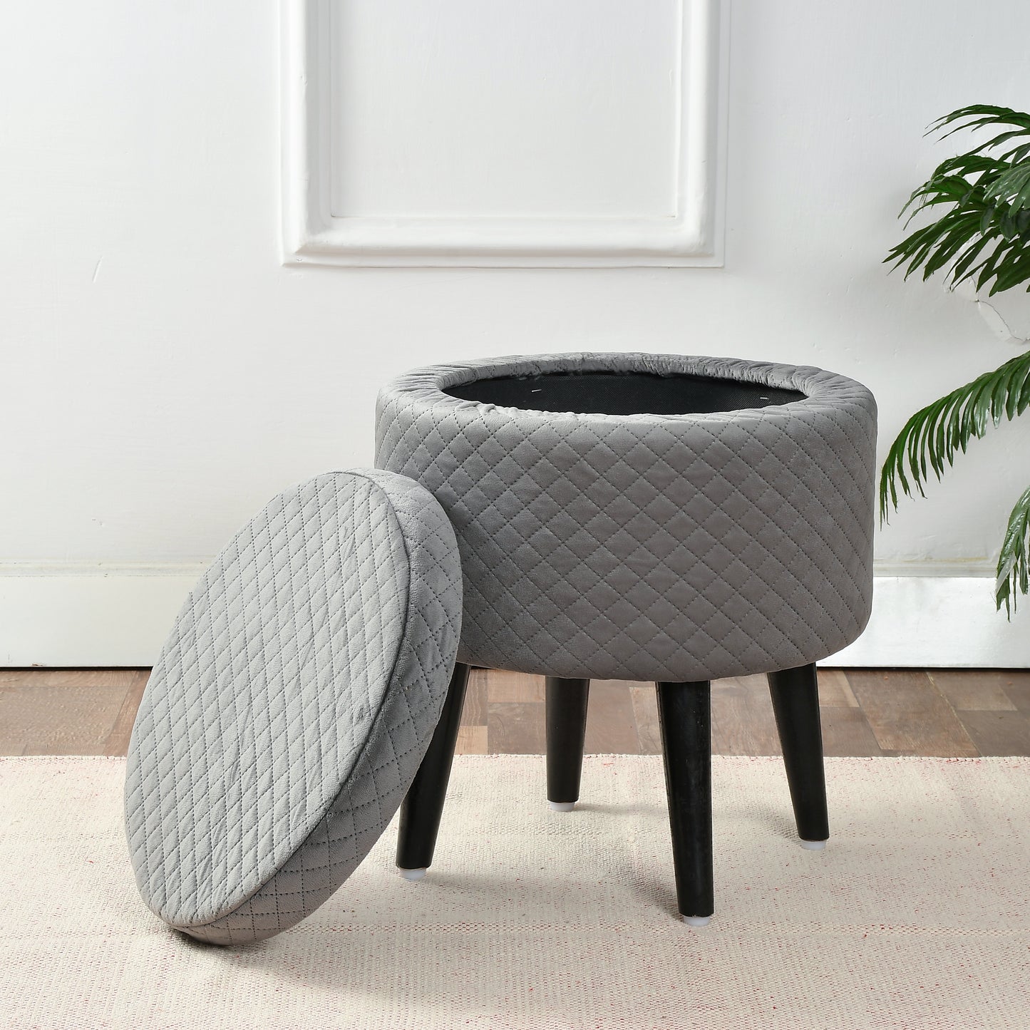 Homeaccex Storage Pouffe Stool, Ottoman With Storage, 17inch Height