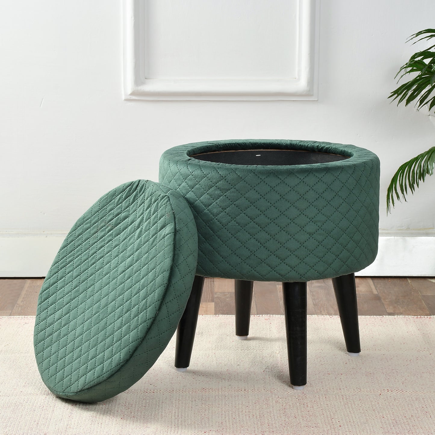 Homeaccex Storage Pouffe Stool, Ottoman With Storage, 17inch Height