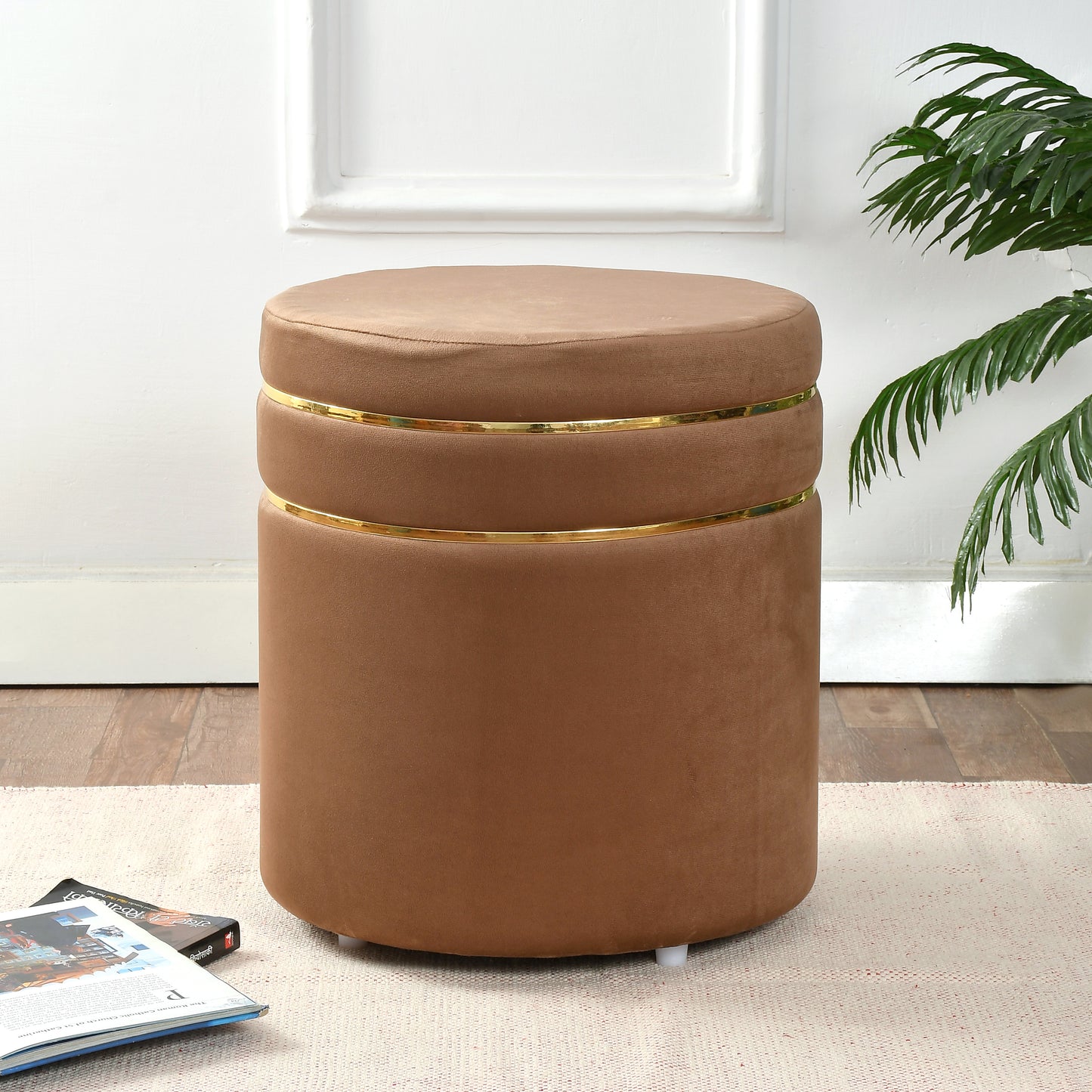 Homeaccex Ottoman Pouffe Puffy Footstool Footrest For Living Room, 18Inch Heihgt
